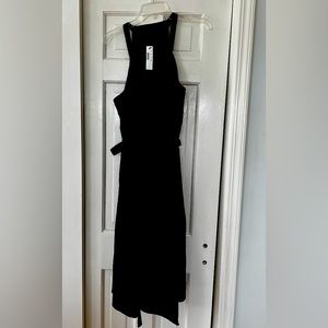 Halter wrap linen dress.